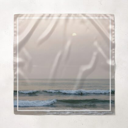 Valencia silver dawn satin scarf
