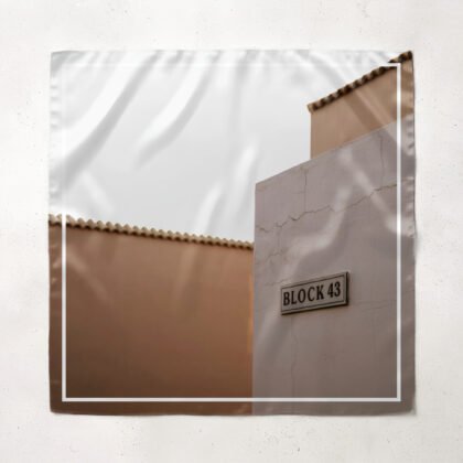 Paphos Block 43 satin scarf